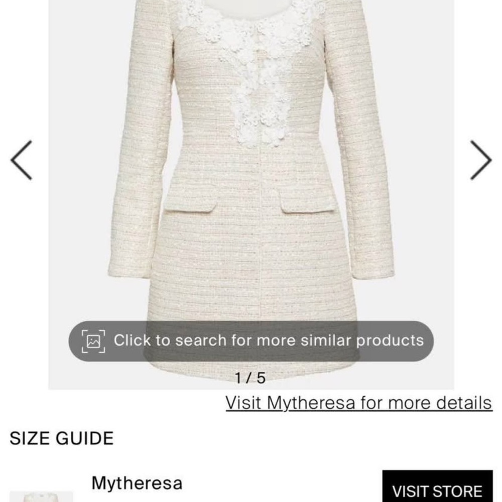self portrait cream dress